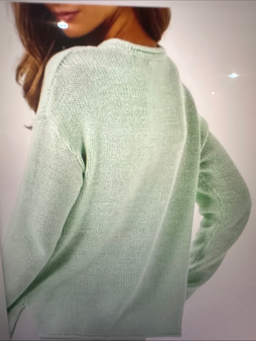 Lilly Pulitzer Seafoam Crewneck Sweater, Cotton Coastal luxury, medium - Picture 4 of 14